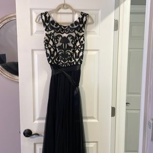 Beautiful black and white dress from David’s bridal